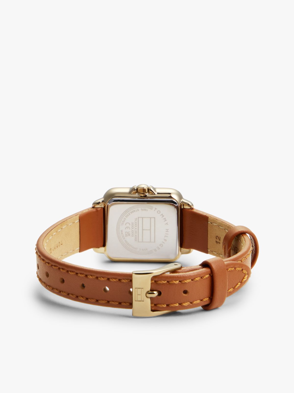 24MM Leather Strap Dress Watch — Silver White