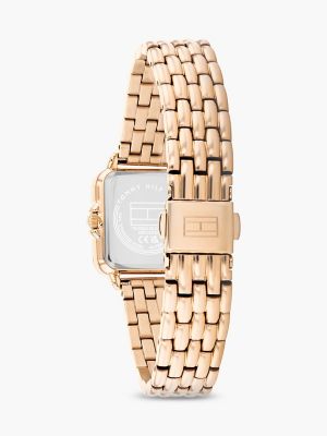 Женские часы Tommy Hilfiger 24MM Rectangle Dial Dress Watch, цвет: Розовое золото — фото 2