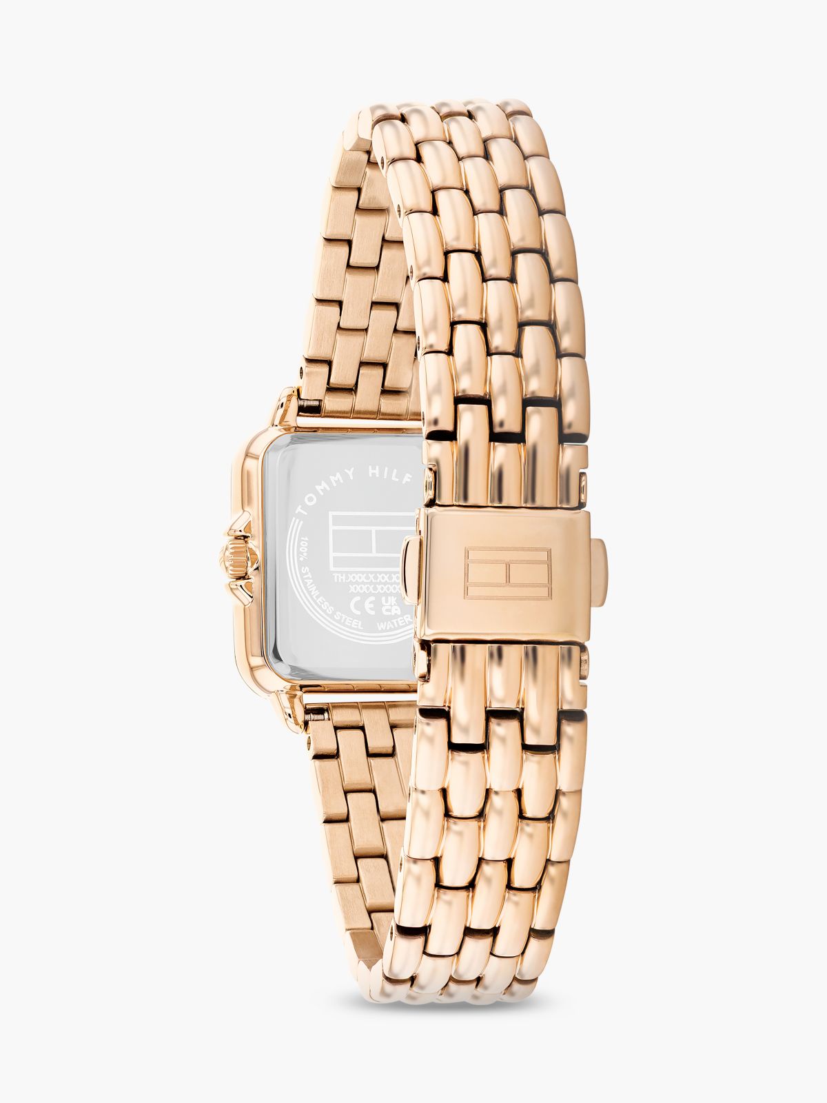 24MM Rectangle Dial Dress Watch — Rose Gold