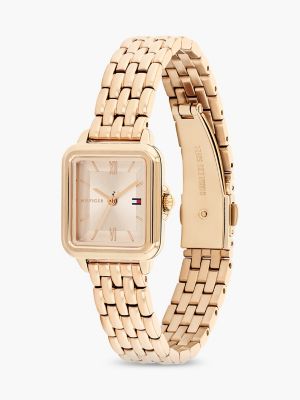 Женские часы Tommy Hilfiger 24MM Rectangle Dial Dress Watch, цвет: Розовое золото — фото 3