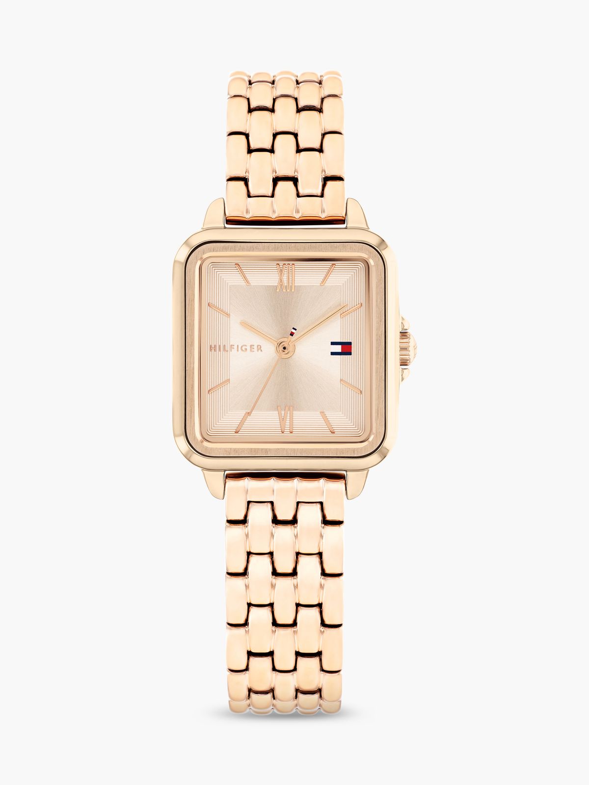 24MM Rectangle Dial Dress Watch — Rose Gold