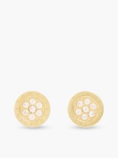 Logo Crystal Stud Earring — GOLD 1