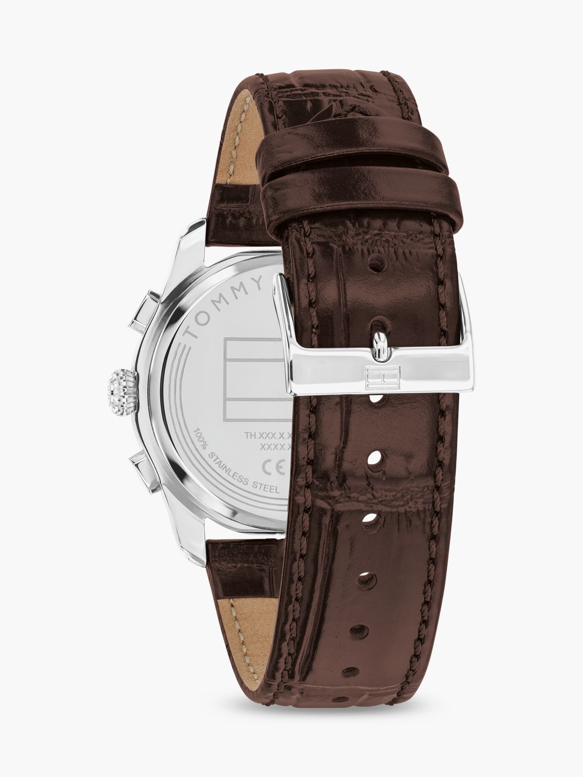 38MM Leather Strap Dual-Time NYC Watch — Black