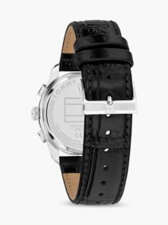 38MM Leather Strap Dual-Time NYC Watch — White 2