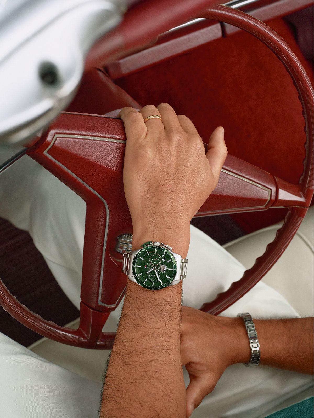 44MM Chronograph Sport Watch — Green