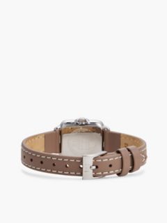 24MM Leather Strap Dress Watch — White 2