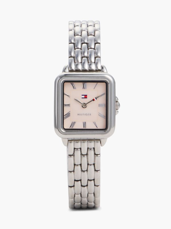 24MM Rectangle Dial Dress Watch — Blush