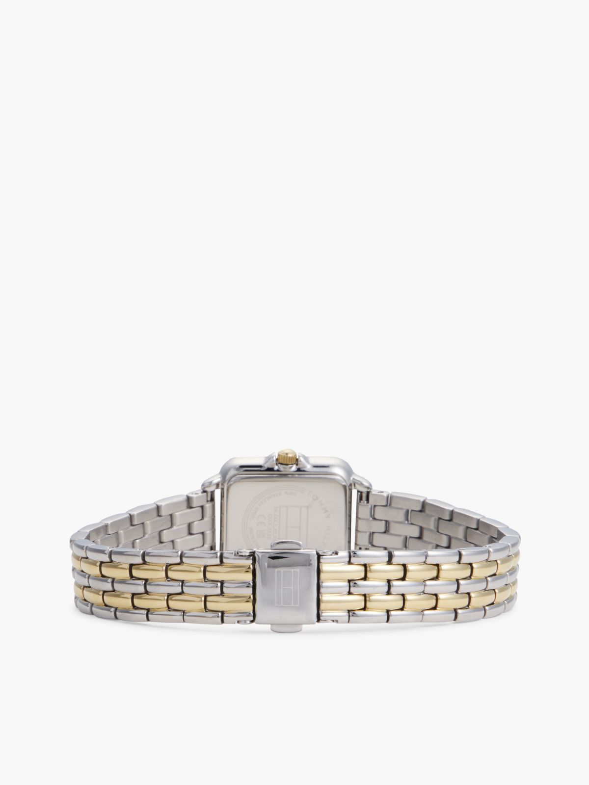 24MM Rectangle Dial Dress Watch — Silver White