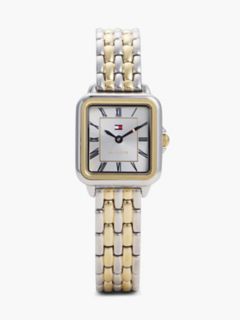 24MM Rectangle Dial Dress Watch — Silver White 1