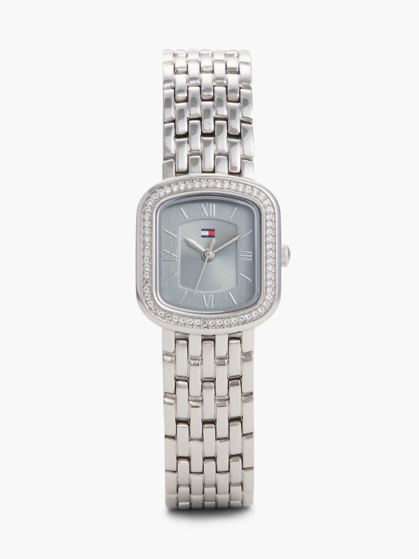 22MM Crystal Accent Dress Watch — Blue