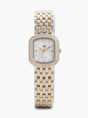 22MM Crystal Accent Dress Watch, Silver White