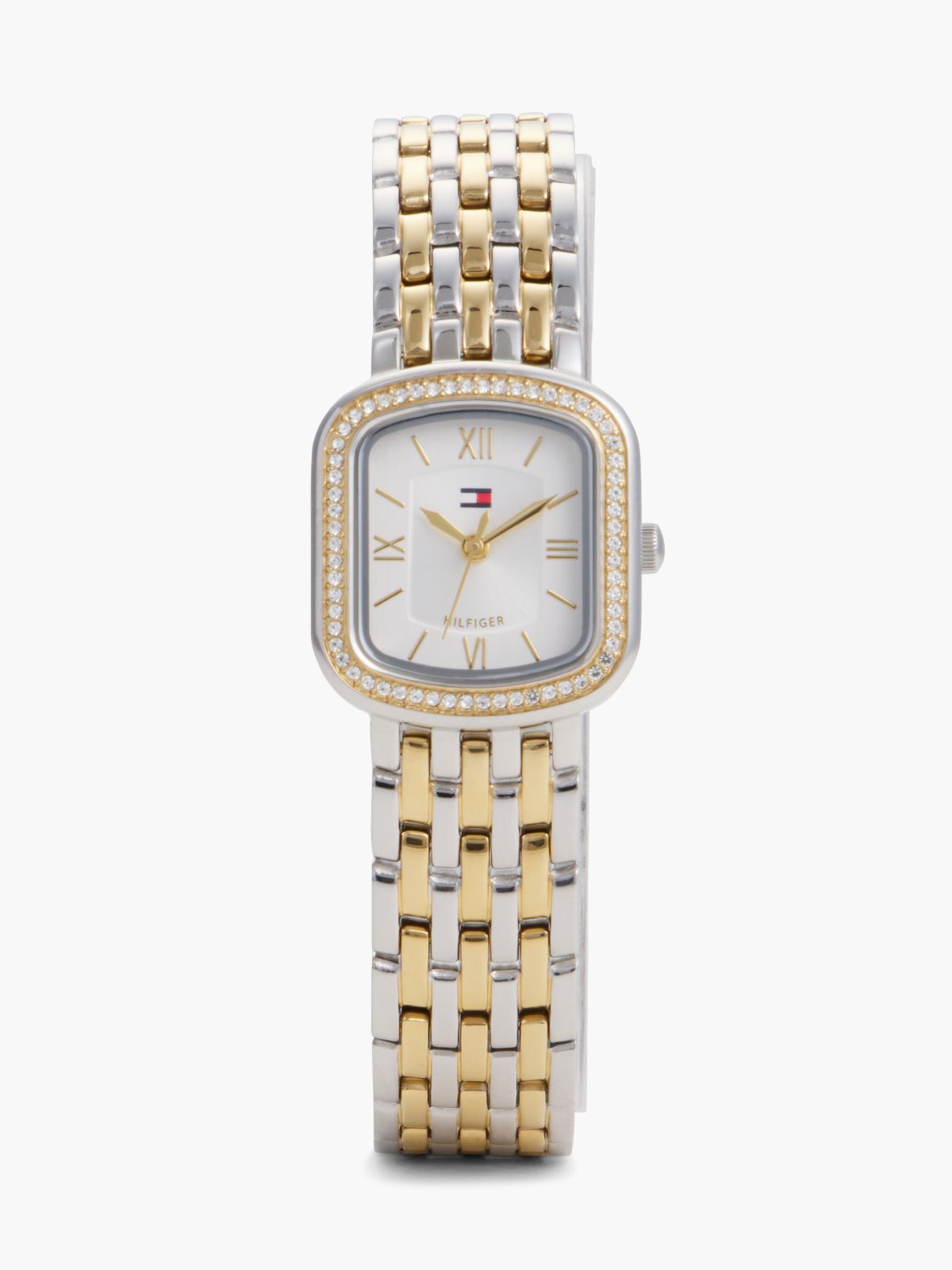 22MM Crystal Accent Dress Watch — Silver White