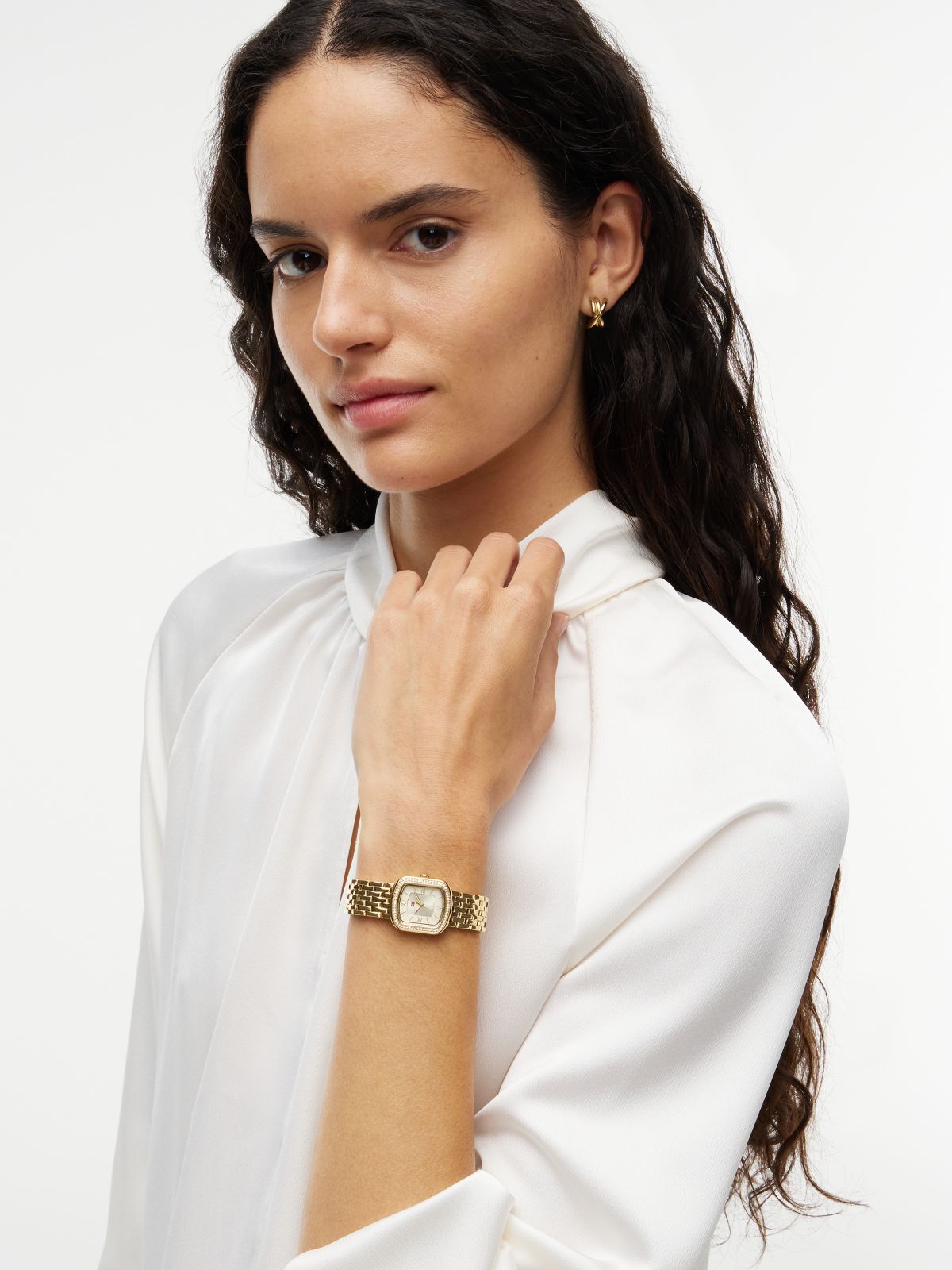 22MM Crystal Accent Dress Watch — Champagne