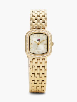 22MM Crystal Accent Dress Watch, Champagne