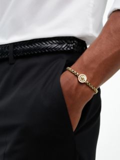 Compass Medallion Chain Bracelet — Gold 4