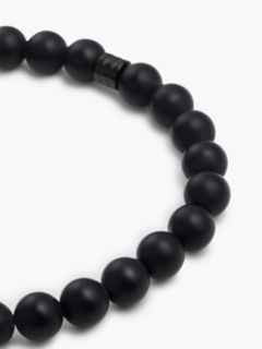 Compass Stretch Beaded Bracelet — Black 3