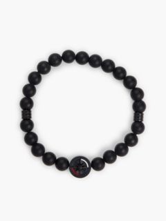 Compass Stretch Beaded Bracelet — Black 1