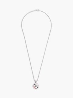 Compass Medallion Necklace — Silver 1