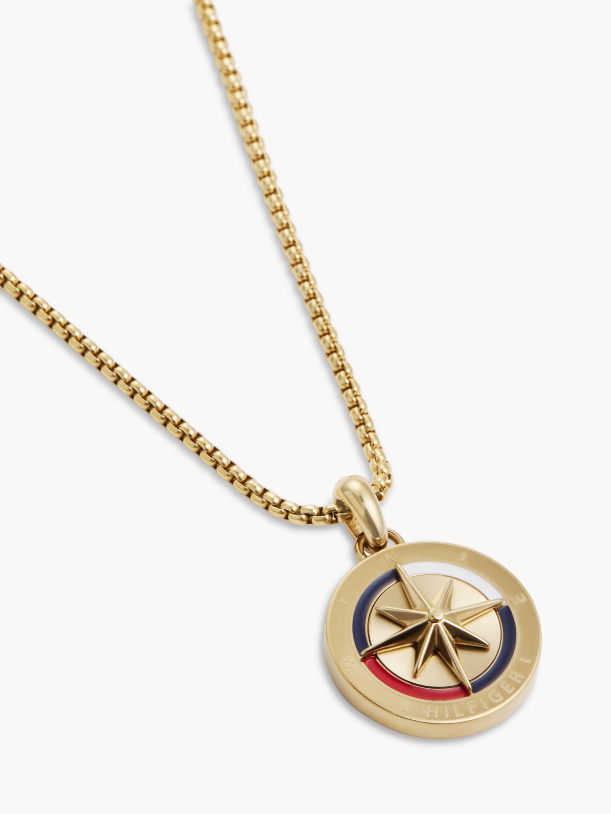 Compass Medallion Necklace — Gold