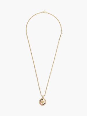 Compass Medallion Necklace, Gold