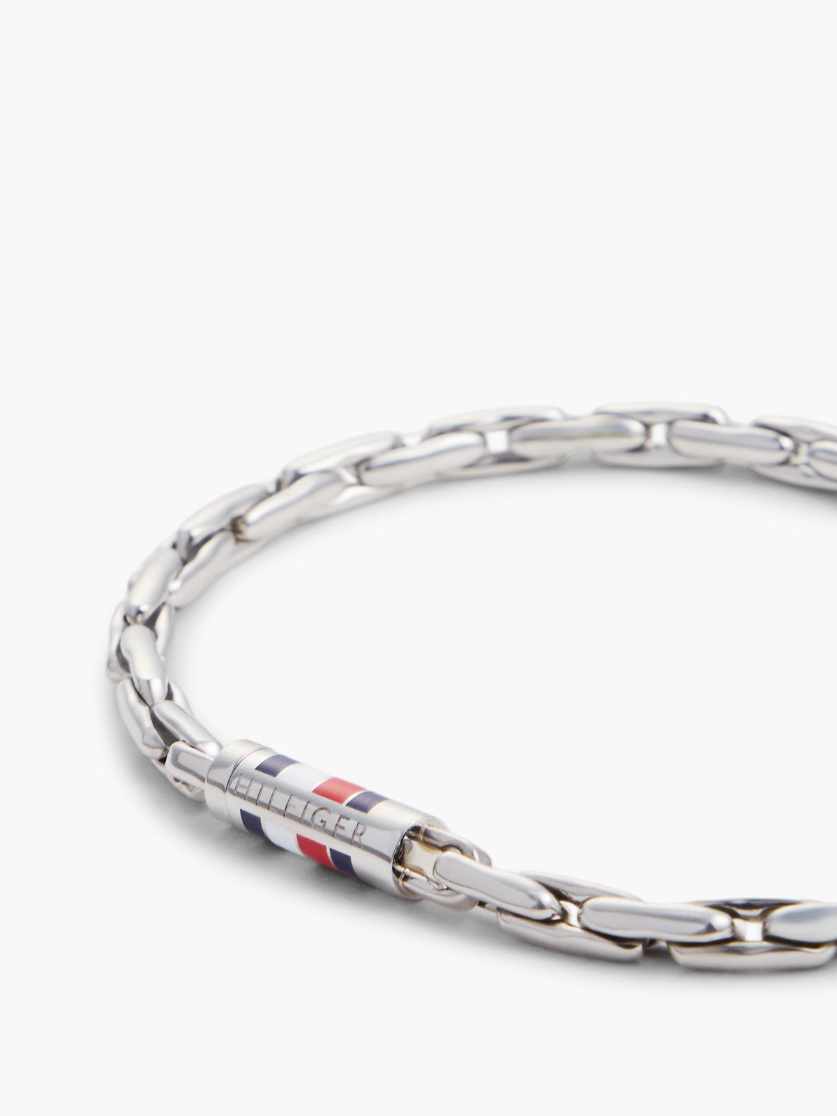 6mm Signature Stripe Chain Bracelet — Silver