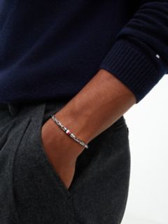6mm Signature Stripe Chain Bracelet — Silver 4