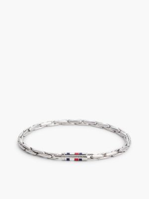 6mm Signature Stripe Chain Bracelet, Silver