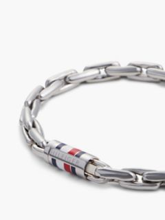 8mm Signature Stripe Chain Bracelet — Silver 2