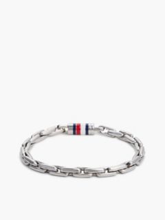 8mm Signature Stripe Chain Bracelet — Silver 3