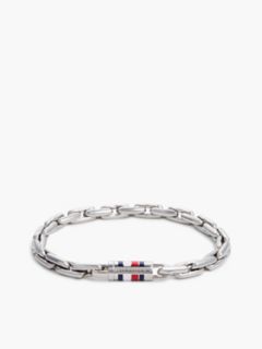 8mm Signature Stripe Chain Bracelet — Silver 1