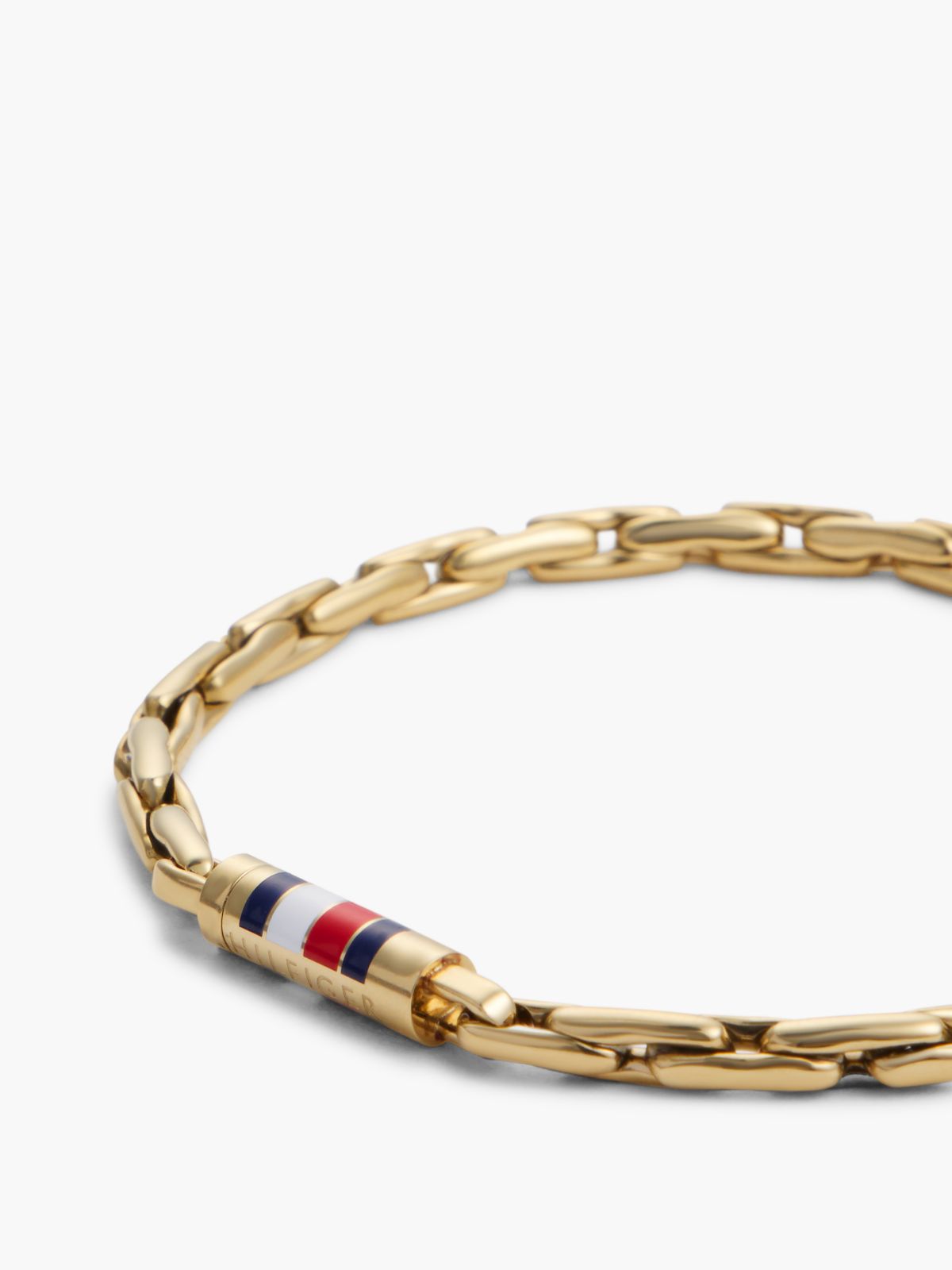 6mm Signature Stripe Chain Bracelet — Gold