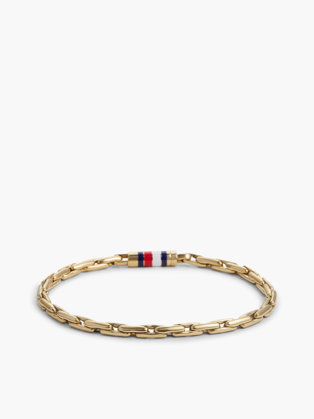 6mm Signature Stripe Chain Bracelet — Gold
