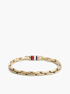 Мужской браслет Tommy Hilfiger 8mm Signature Stripe Chain, цвет: Золотой — фото 3