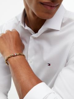 8mm Signature Stripe Chain Bracelet — Gold 4