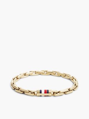 8mm Signature Stripe Chain Bracelet, Gold