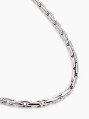 Мужское колье Tommy Hilfiger Signature Stripe Chain Link, цвет: Серебряный — фото 2