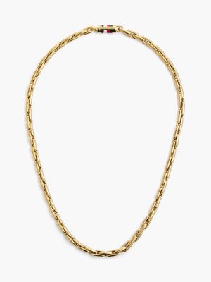 Мужское колье Tommy Hilfiger Signature Stripe Chain Link, цвет: Золотой — фото 1