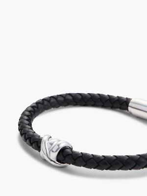 Мужской браслет Tommy Hilfiger Nautical Knot Braided Leather, цвет: Чёрный — фото 2