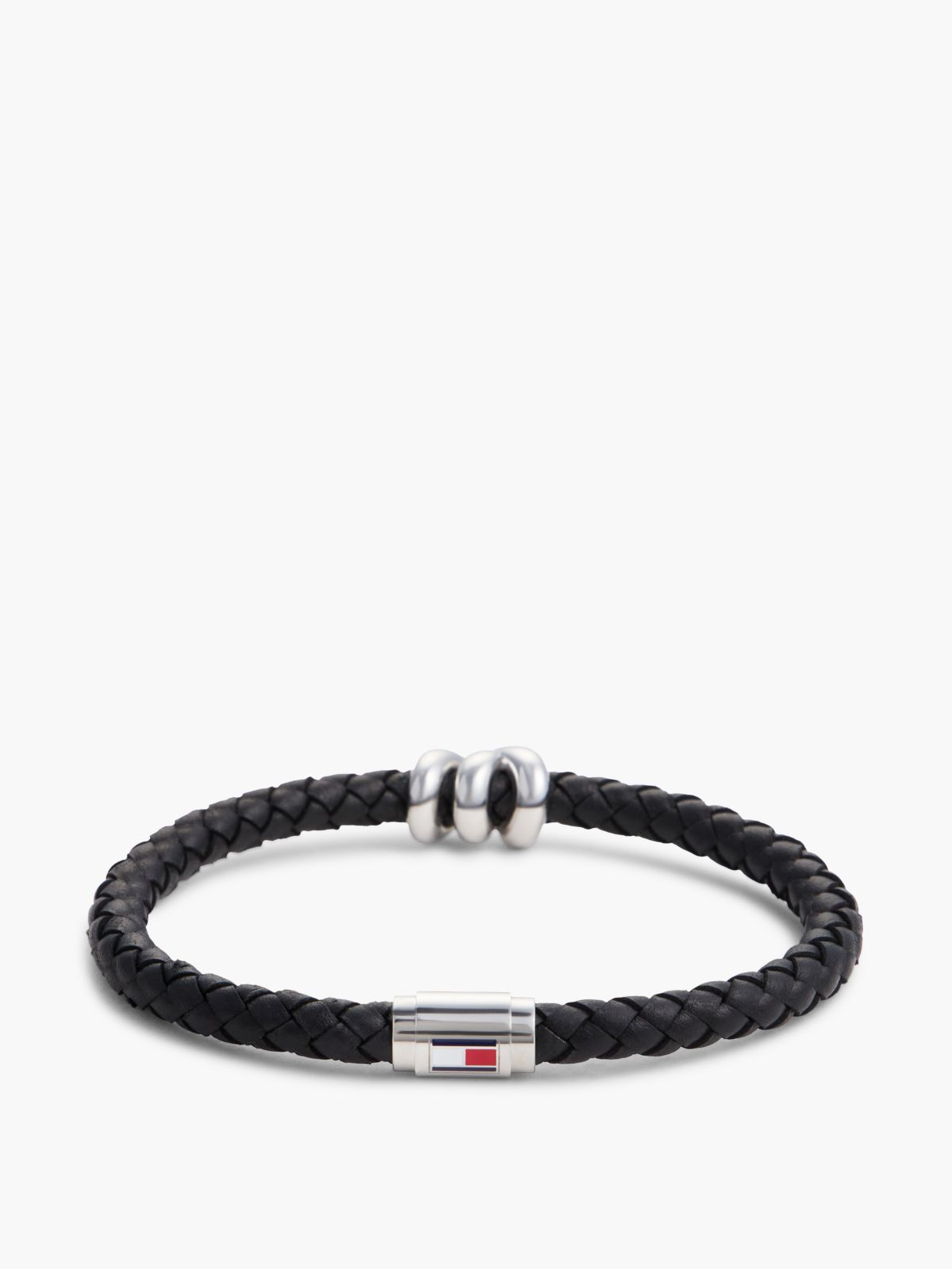 Nautical Knot Braided Leather Bracelet — Black