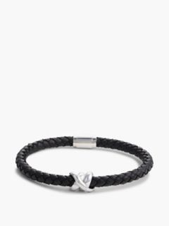 Nautical Knot Braided Leather Bracelet — Black 1