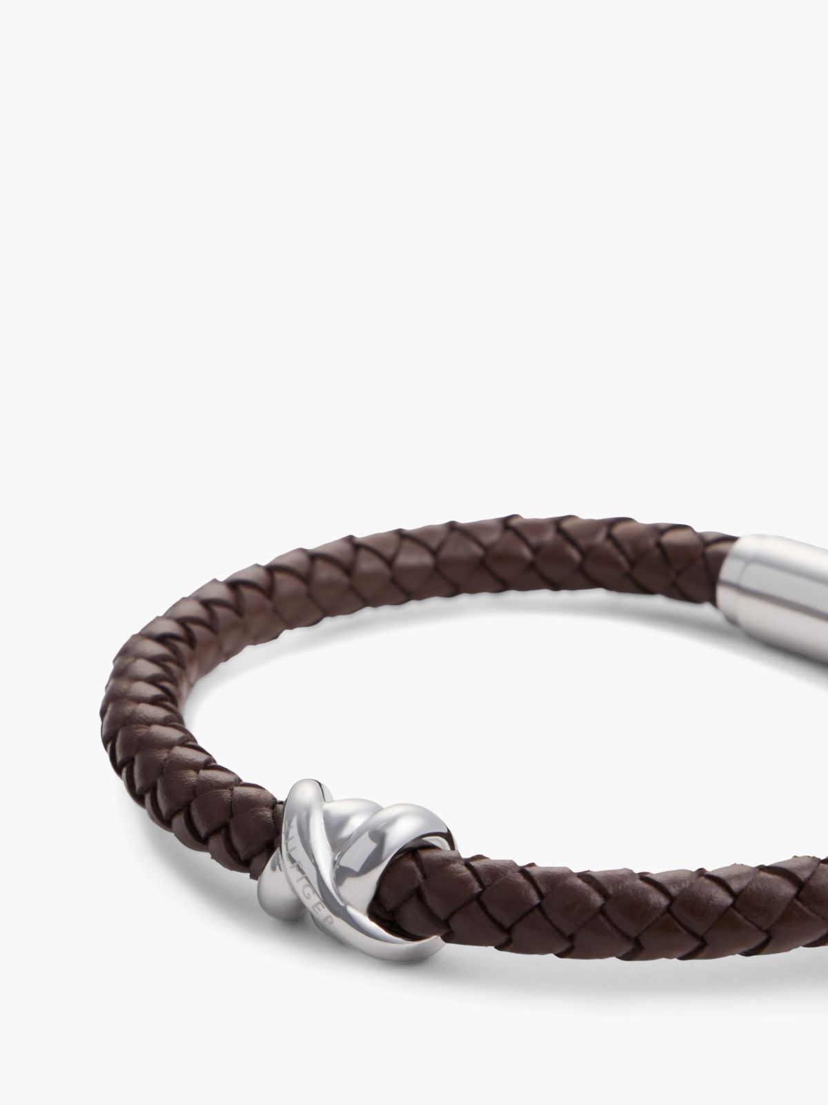 Nautical Knot Braided Leather Bracelet — Brown