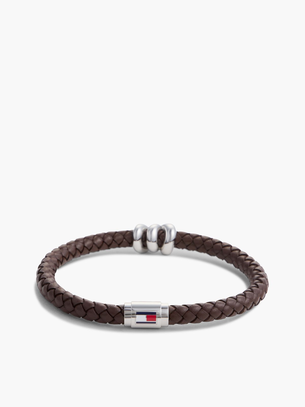 Nautical Knot Braided Leather Bracelet — Brown