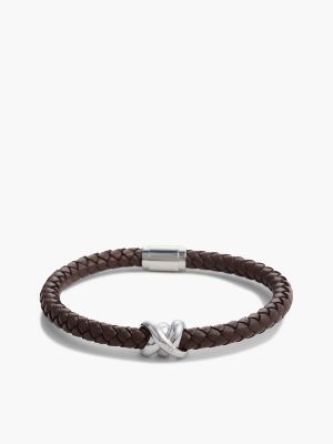 Nautical Knot Braided Leather Bracelet, Brown