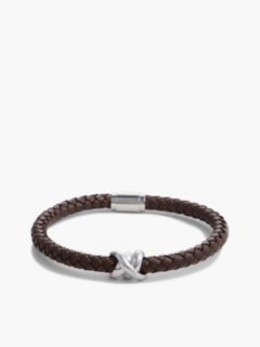 Nautical Knot Braided Leather Bracelet — Brown 1