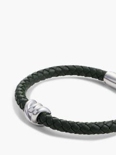 Nautical Knot Braided Leather Bracelet — Green 2