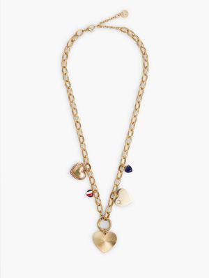 Женское колье Tommy Hilfiger Heart Charm, цвет: Золотой