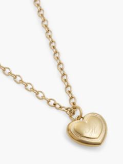 Monogram Heart Pendant Necklace — Gold 2