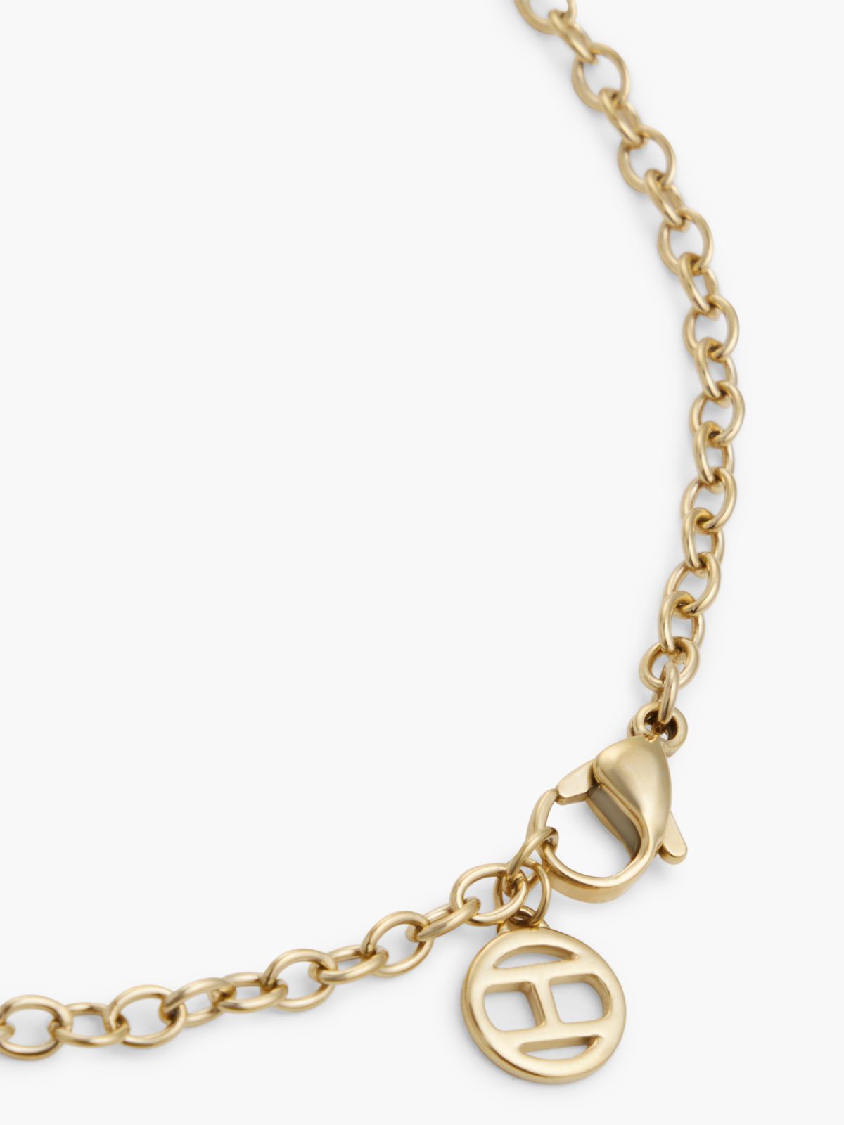 Monogram Heart Pendant Necklace — Gold