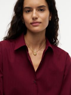Monogram Heart Pendant Necklace — Gold 4