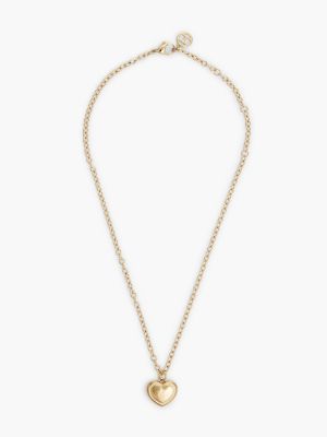 Женское колье Tommy Hilfiger Monogram Heart Pendant, цвет: Золотой — фото 1